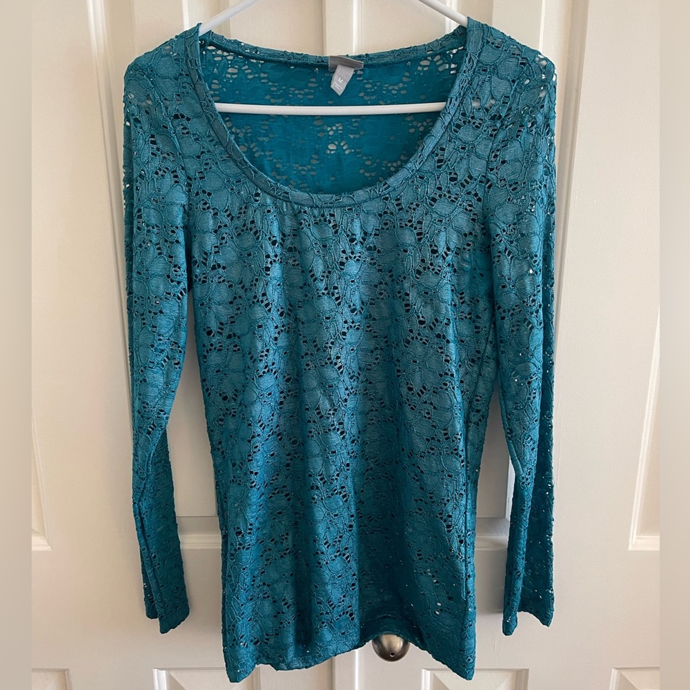See-through long sleeve shirt